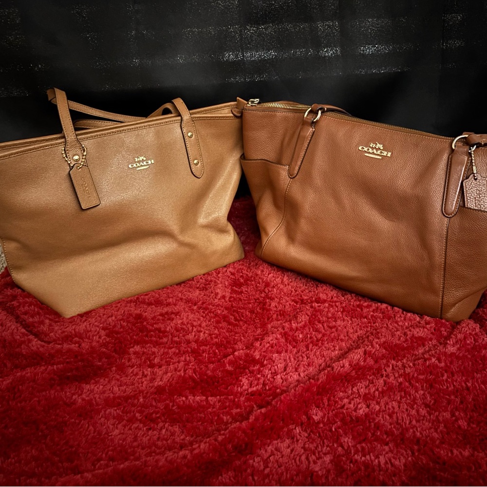 Coach Elegant Tan and Brown Leather Totes